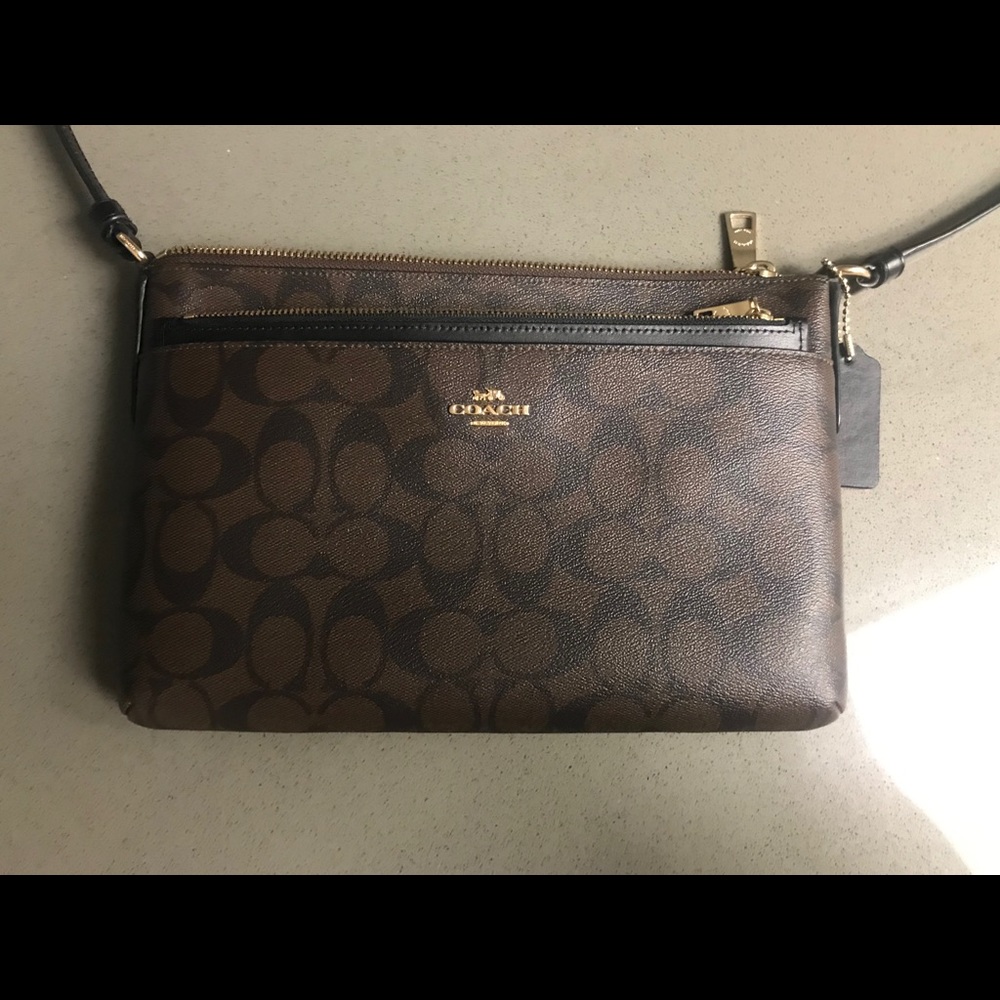 Coach Brown and Black Crossbody Bag